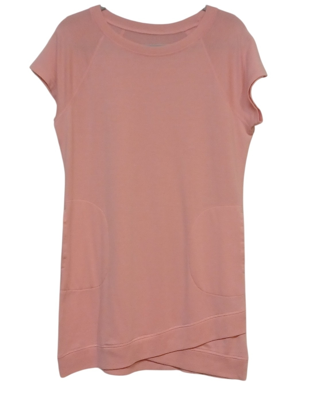 Ideology -Ladies Beach Cover Up, Asymmetrical Hem, Pockets Short Sleeve - Picture 2 of 9